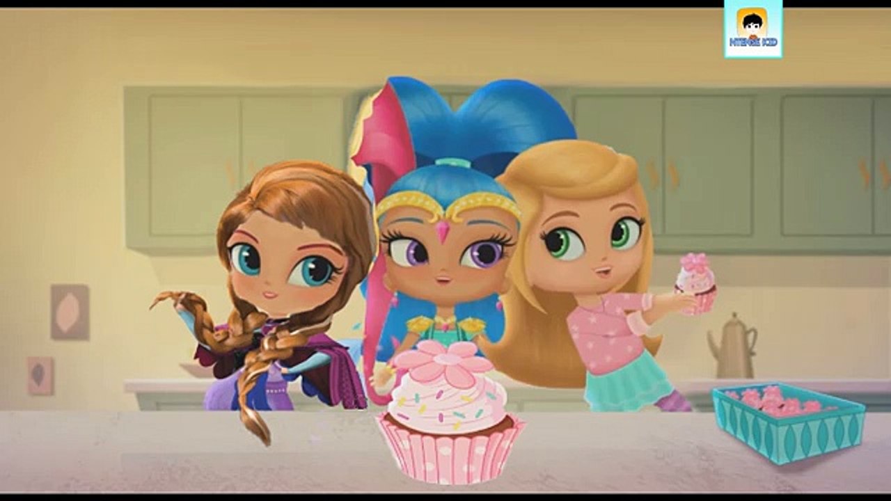 Shimmer and Shine Cupcake Episode Disney Color Frozen and Cinderella