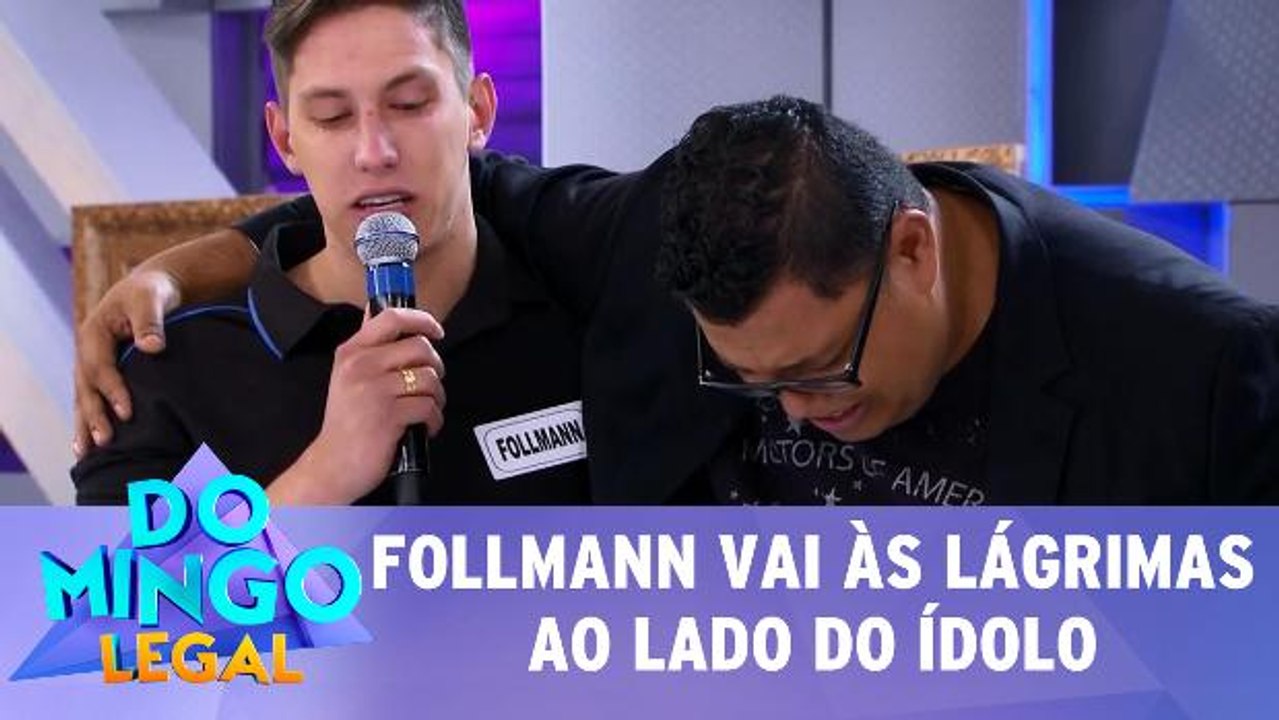 Follmann vai às lágrimas ao lado do ídolo