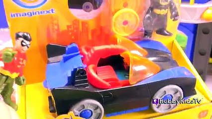 BatMobile Power SHOOTER! IMAGINEXT Awesome Lights Joker Review and Play HobbyKidsTV