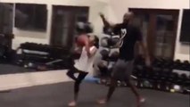 Kobe Bryant Trains Daughter 