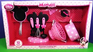 DISNEY MINNIE MOUSE Gourmet Cooking Set Minnies Bowtique YouTube Toy Review