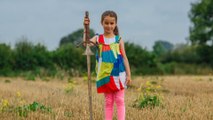 This adorable girl discovered the famous 'Excalibur' sword