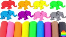 Learn Colors Elephant Coloring Page Play Doh Fun and Creative for Kids Animal Mold EggVideos.com