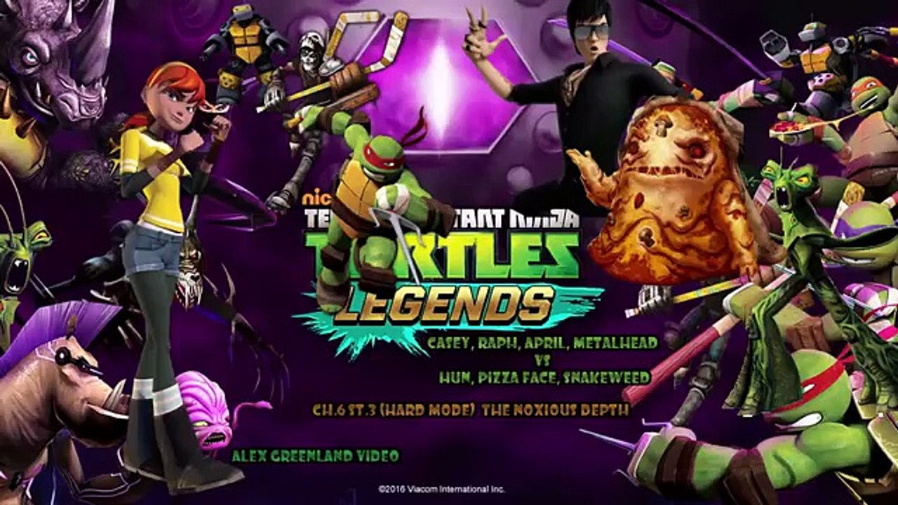 TMNT Legends - Casey, Raph, April, Metalhead VS Hun, Pizza Face, Snakeweed