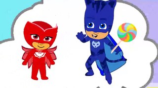 Pj Masks Catboy candy donated owlette but found romeo kissing Catboy Crying Love Funny Story Movie for Kids Finger Song