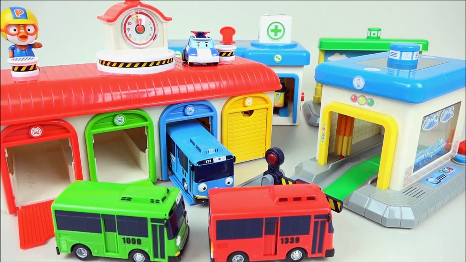 Toys Gas Station Garage Little Bus TAYO Depot Center Special Play Set