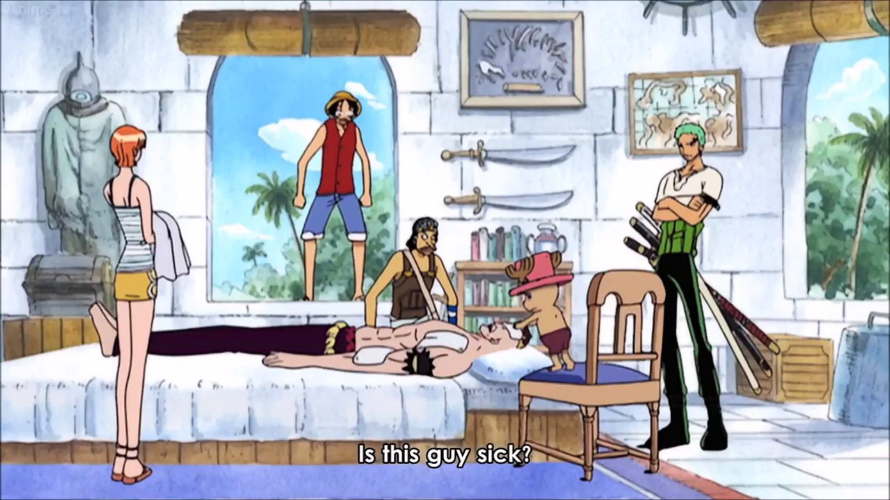 Chopper saves Montblanc Cricket - Luffys funny chat with Masira & Shoujou #510