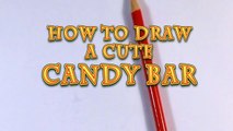 How to Draw a Cute Candy Bar - Halloween Drawings