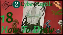 ✍ How To Draw 18 | Cyber Reptile (Old Style) | Easy | Mortal Kombat