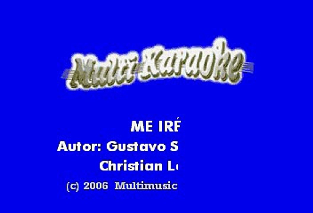 Alejandro Fernández (El Potrillo) - Me Ire (Karaoke)