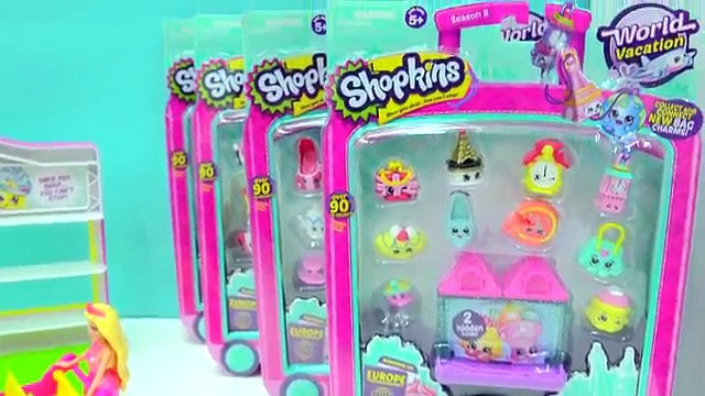 Barbie Fills Up Shopping Cart With World Vacation Shopkins Season 8 At Small Mart