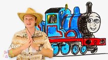 How to Draw Thomas the Tank Engine ♦ Drawing and Colors Learning video for Preschoolers