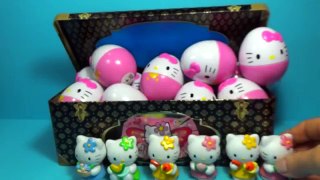18 Surprise Eggs HELLO KITTY in the magic box! Watch and enjoy