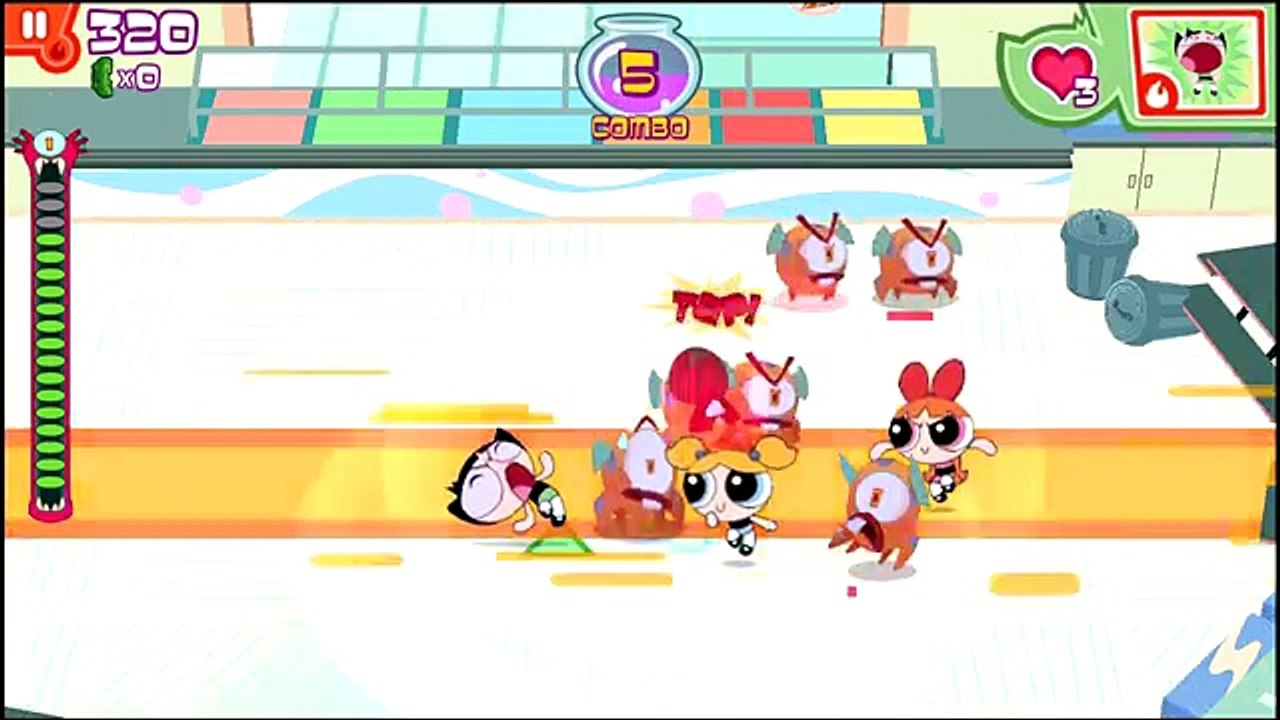 Flipped Out-The Powerpuff Girls Match 3 Puzzle Chapter 2 Big Boss Giant Sea Buddy Kill