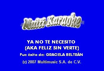Ya no te necesito - Graciela Beltran (Karaoke)