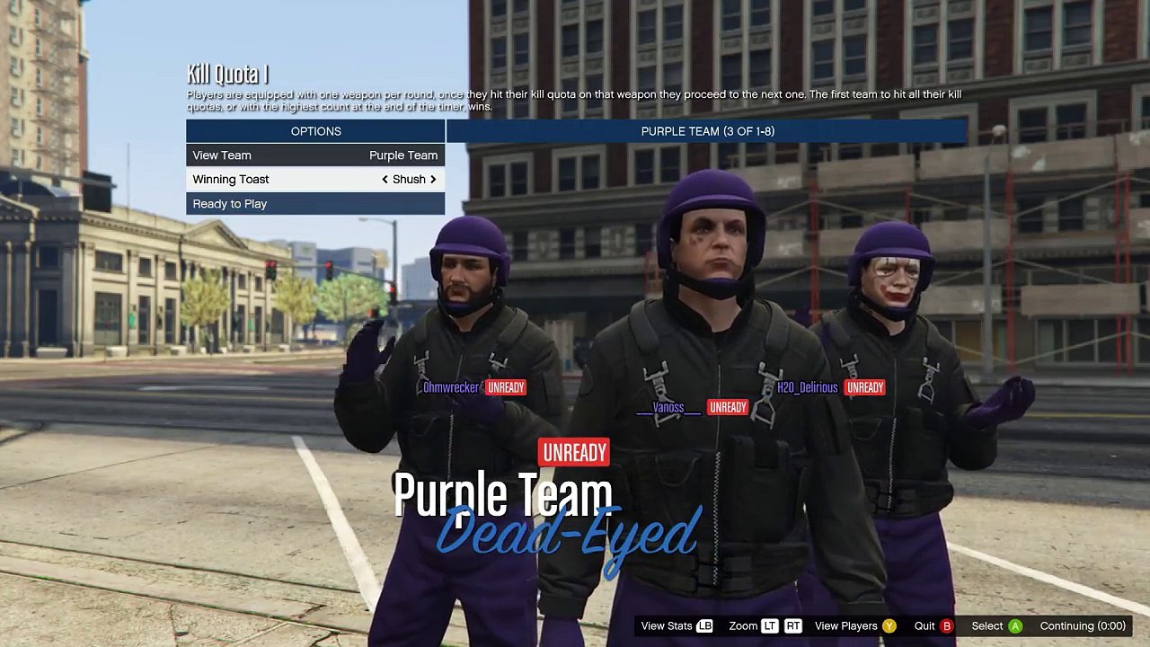 GTA 5 Online Funny Moments 3v3 Kill Quota!