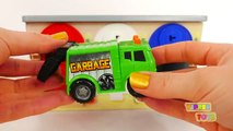 Garbage Truck School Bus Tow Truck Vehicles for Kids and Garage Playset