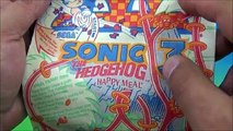 1993 McDONALDS SONIC THE HEDGEHOG 3 SET OF 5 HAPPY MEAL KIDS TOYS VIDEO REVIEW