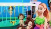 Frozen Anna Kids BABY PARK Toby Lost Quints Playset with Barbie Kristoff Skipper & Princess Tiana