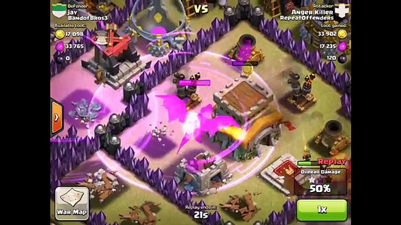 Clan Wars Ep 4 - TH8 Anti Air Anti Hog Base Defense: 30 hogs gave their life for this video :D