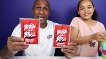 BURN OR BLISS! Extreme Hot & Spicy Chocolate Challenge Family Fun Games