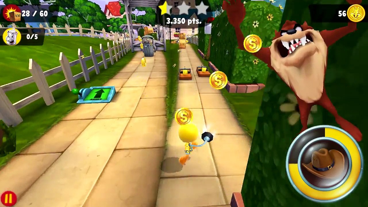 Piu Piu e Frajola com outros personagens do antigo desenho no terceiro episódio de Looney Tunes Dash