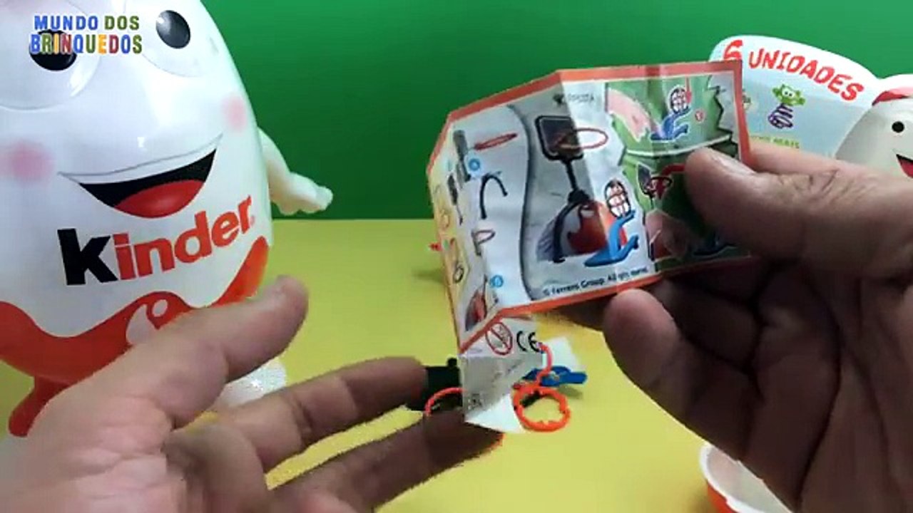 3 Ovos Surpresa Kinder Joy - Skate, Patins e Jogo de Basquete