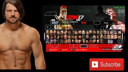 WWE2K17 New PPSSPP Save Data Download For Android