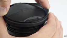Hoocap DSLR 58_62 mm lens cap hood 2in1 filter thread screw on quick open installation guide | KiWAV