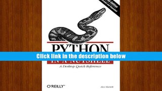 Read Online  Python in a Nutshell (In a Nutshell (O Reilly)) Alex Martelli Pre Order
