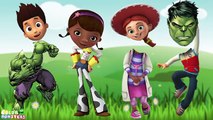 Doc McStuffins Wrong Heads Hulk crying, Jessie, Ryder Toys playing Right Heads Kids Match up Game