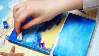 Lets paint: A Sunset at the Beach - Painting with mako