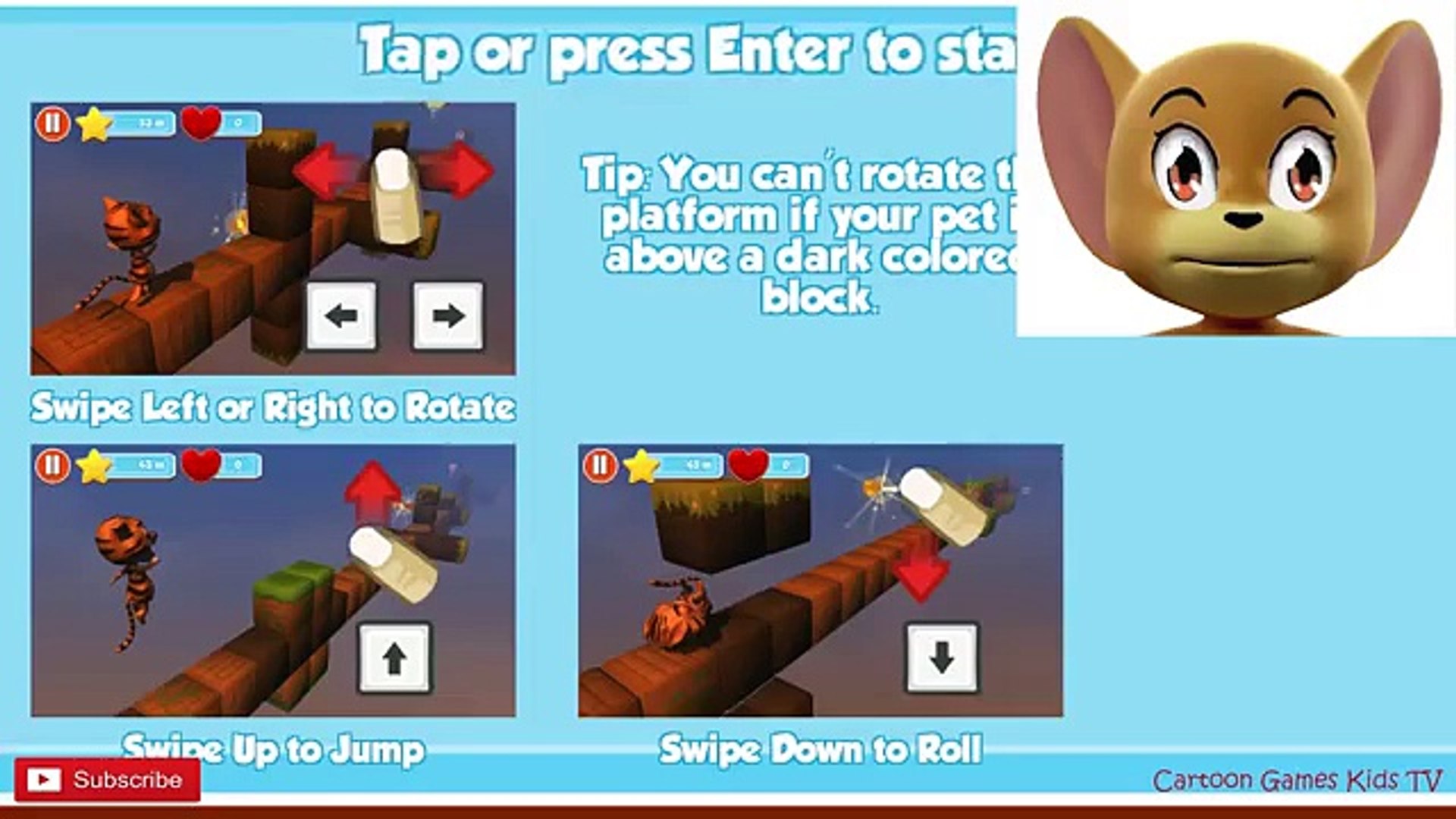 Tom and Jerry Plays Pet Run / Cartoon Games Kids TV