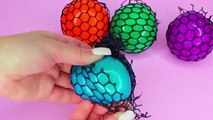 Cutting Open ALL Squishy Mesh SLIME STRESS BALLS Funny & Weird Color Changing Stress Balls!