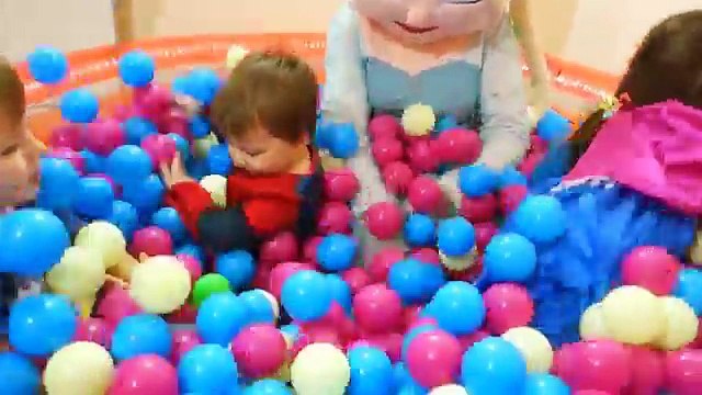 Baby toys balls with Elsa and Kids Children playing with balls video for kids