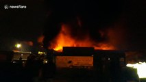 Huge warehouse blaze in White Hart Lane, Tottenham