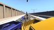 Beamng drive - Chained Cars Crashing riding Motorbikes