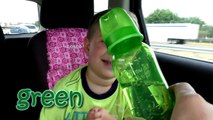 Crying Babies in Car / Learn colors with Baby Colored Bottles / Bad Kids Colours Learning