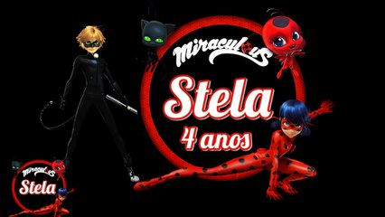 Convite LadyBug Stela 4 anos