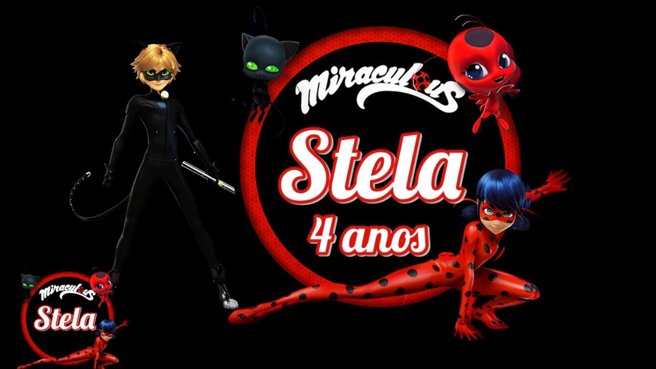 Convite LadyBug Stela 4 anos