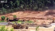 Explosion d'un barrage hydraulique en chantier au Laos : torrent de boue !