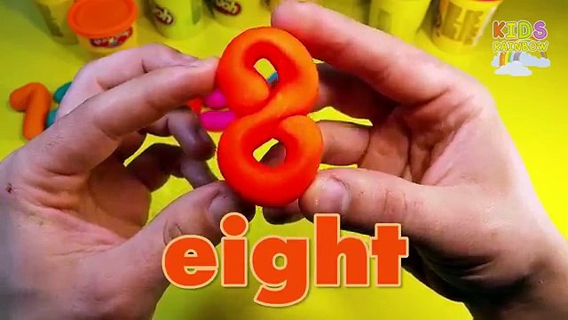 123 Glitter Colours Clay Foam Learning Numbers Play Doh Game Videos Learn for Children 1 to 20 Dough