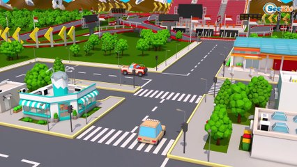 Super Trator e o Caminhão de Despejo na Cidade | NOVO Desenhos animados crianças