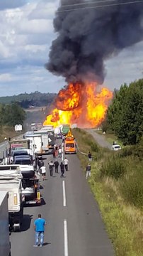 Explosions de bouteilles de gaz sur la nationale 10 hauteur de chevanceaux en charente maritime