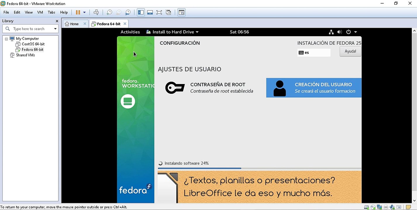 Instalacion FEDORA 25