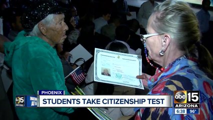 Students take citizenship test in Valley