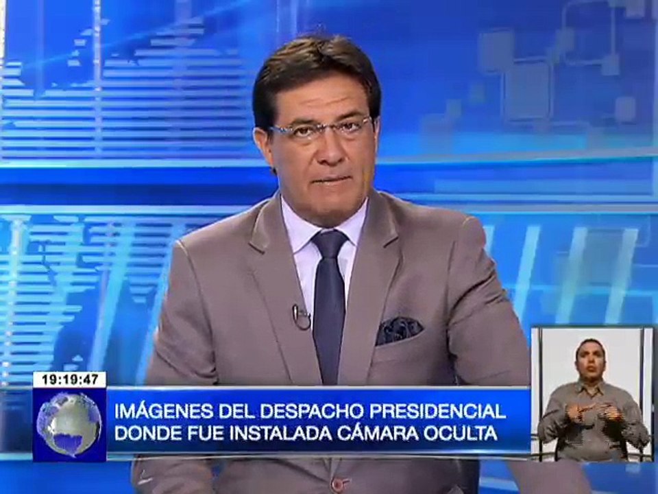 Imágenes del despacho presidencial donde fue instalada cámara oculta