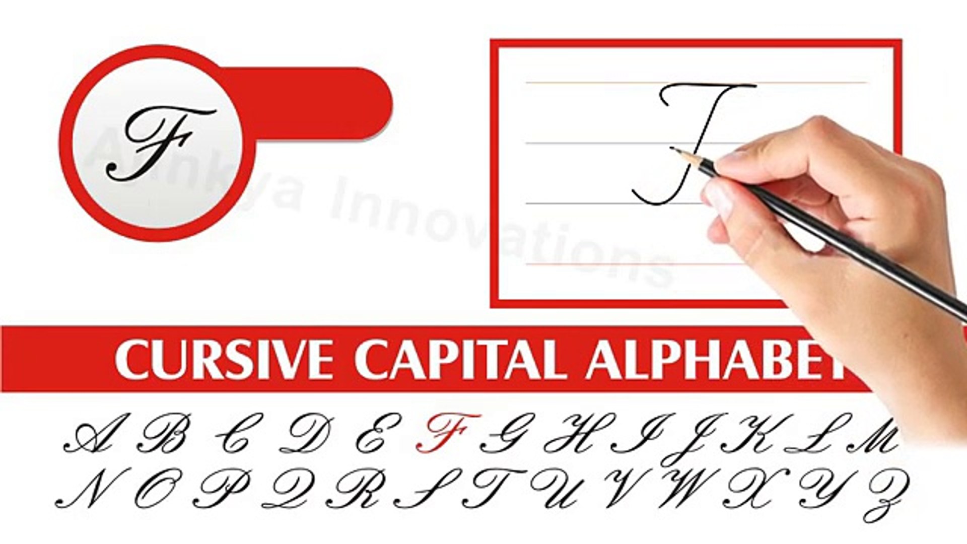How to write Cursive step by step easy method. Cursive capital letters A to  Z