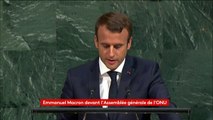 Devant l'assemblée générale de l'ONU, Emmanuel Macron veut 