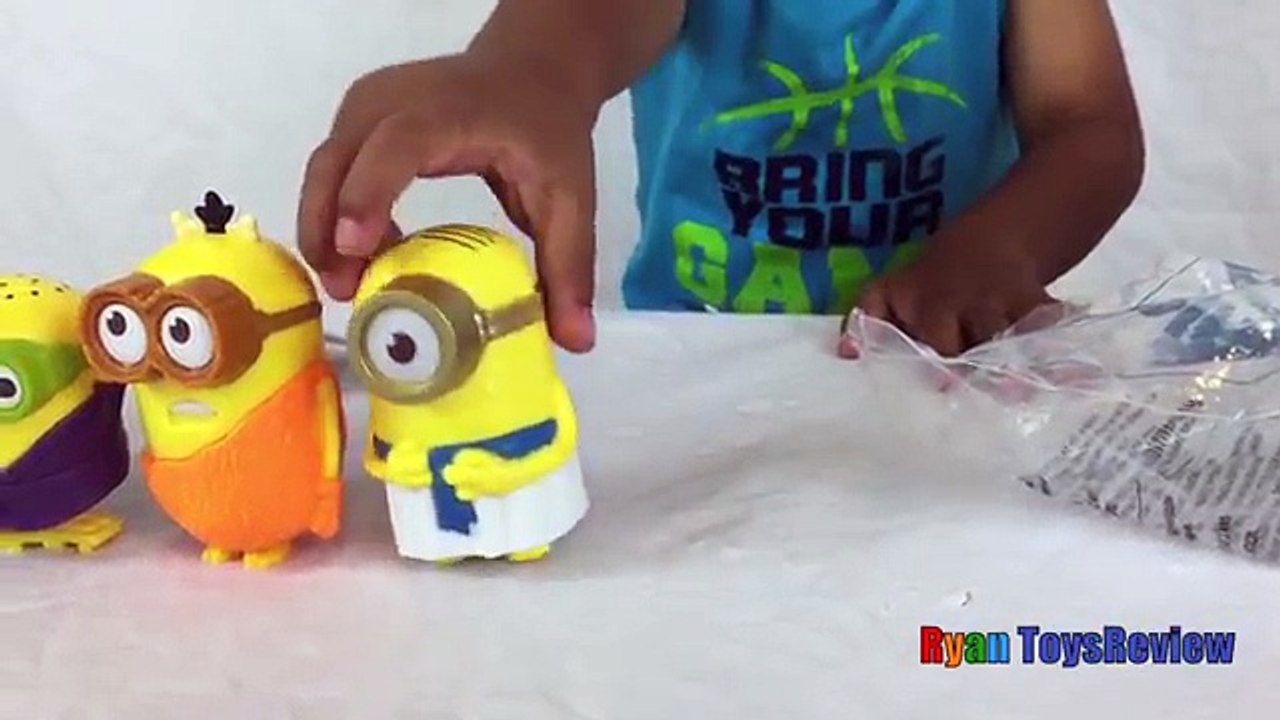 Minions Mcdonalds Happy Meal Toys Minions Movie new Kid playing with toys Ryan ToysReview